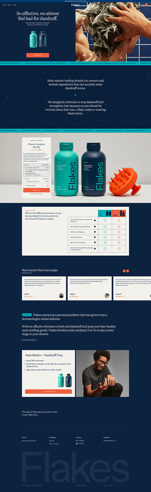 Flakes homepage screenshot